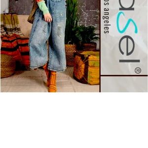 EASEL DENIM OVERALLS brand new in package size large